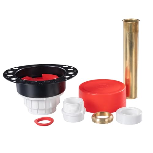 +OSB ITD5135 PVCアイランド式浴槽排水溝 自立式バスタブ用 取り付けが簡単、水、空気、煙のテスト可能な浴槽排水管、8インチ/10インチのジョイストスペース、配管用品用に設計